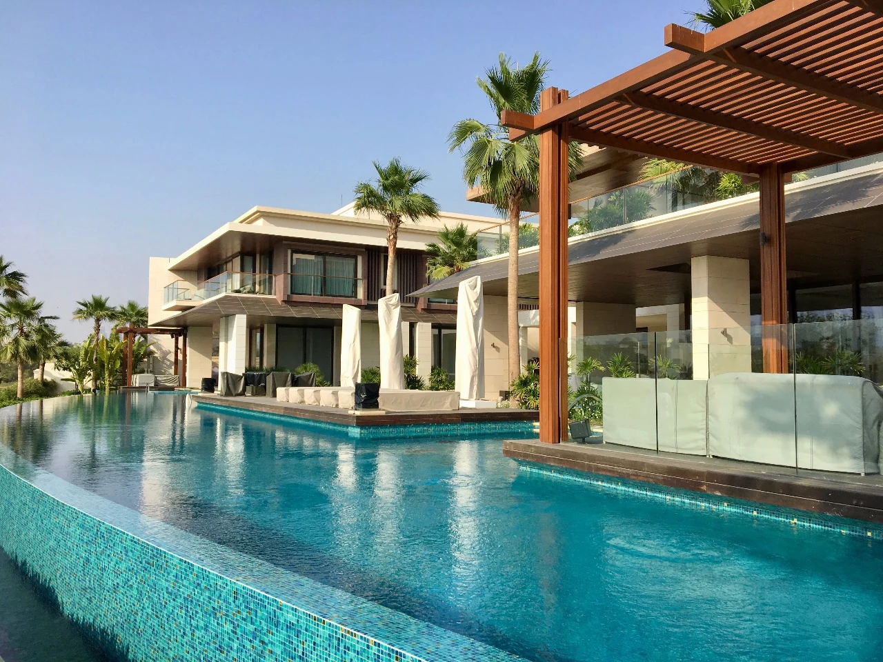Poolside Stone Residence