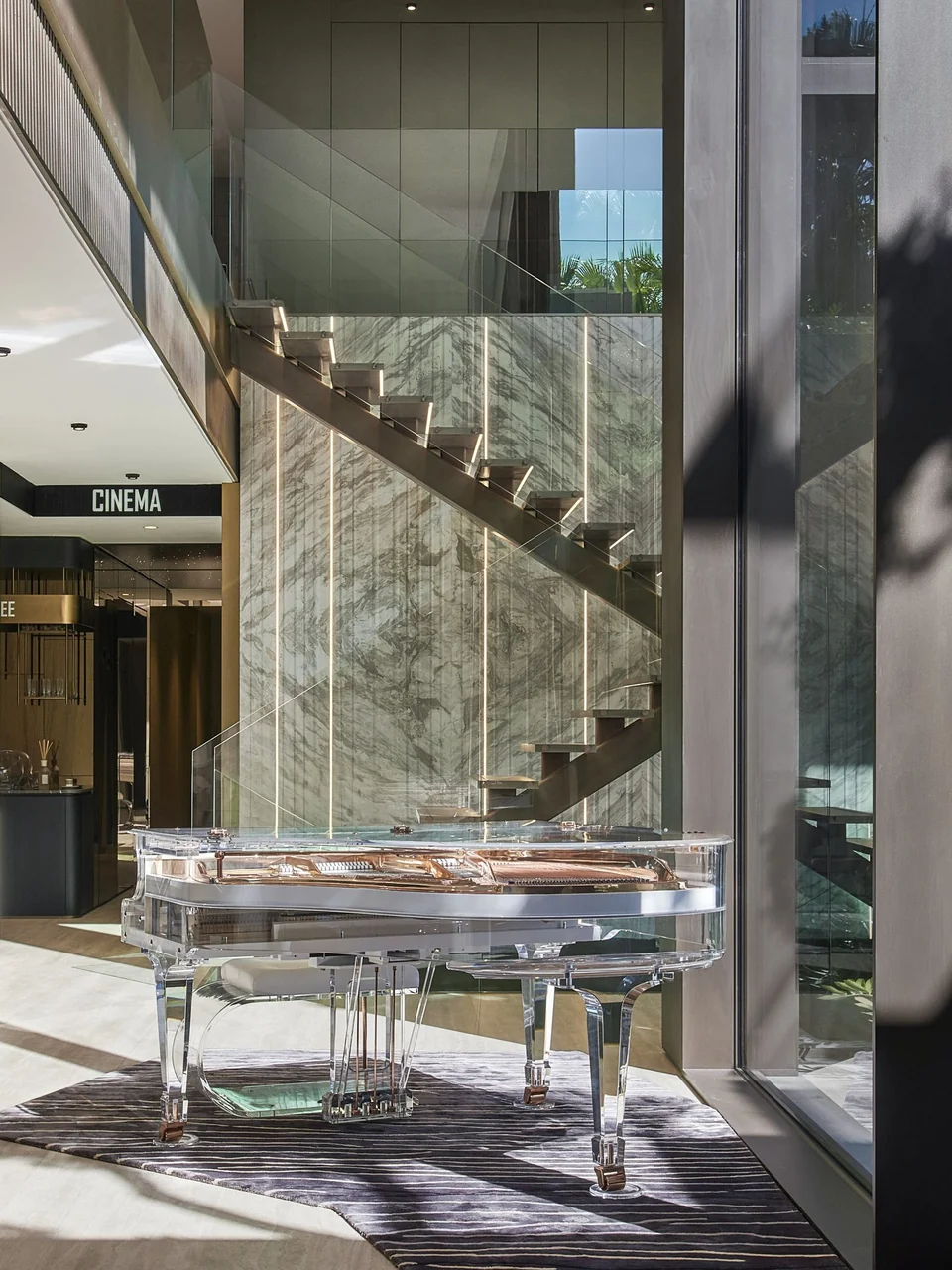 Grand Piano Staircase Foyer