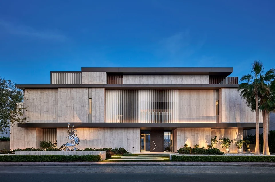 Front Facade at Twilight